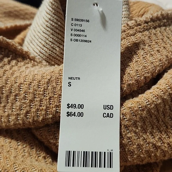 Urban Outfitters Camel Cropped Knit Top Size Small NWT - Picture 5 of 6